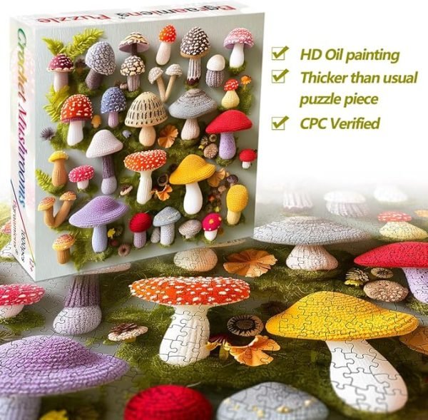 1000 Pieces Mushroom Puzzles for Adults