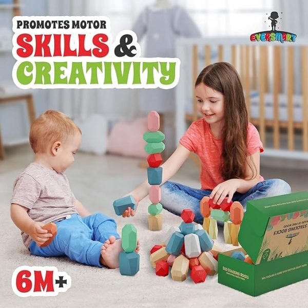 36 Pcs Wooden Stacking Blocks