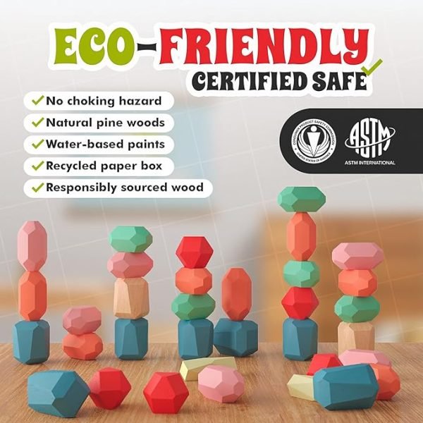 36 Pcs Wooden Stacking Blocks