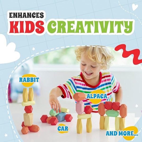 36 Pcs Wooden Stacking Blocks