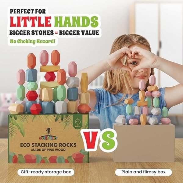 36 Pcs Wooden Stacking Blocks