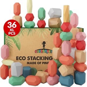 36 Pcs Wooden Stacking Blocks