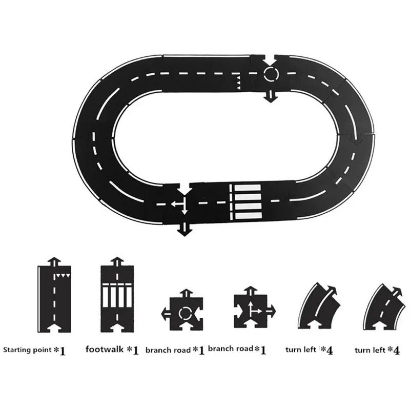 12Pcs Silicon Track