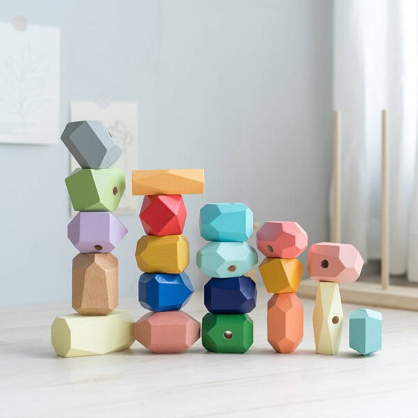 Beaded Stones Balance Stacking Rocks