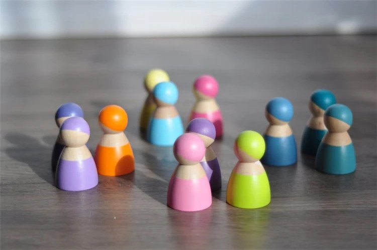 12Pcs Peg Dolls