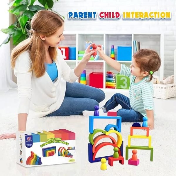 Rainbow Stacking Blocks Set
