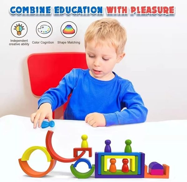 Rainbow Stacking Blocks Set