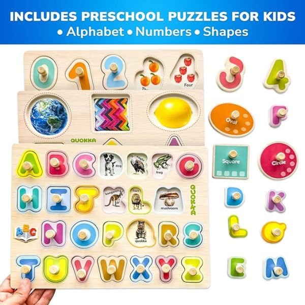 Wooden Puzzles for Toddlers