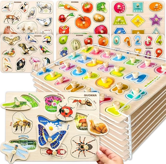 Wooden Puzzles for Toddlers