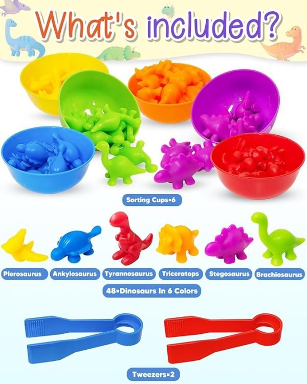 Yetonamr Counting Dinosaurs Montessori Toys