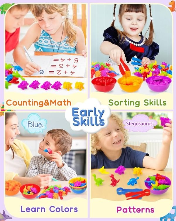 Yetonamr Counting Dinosaurs Montessori Toys