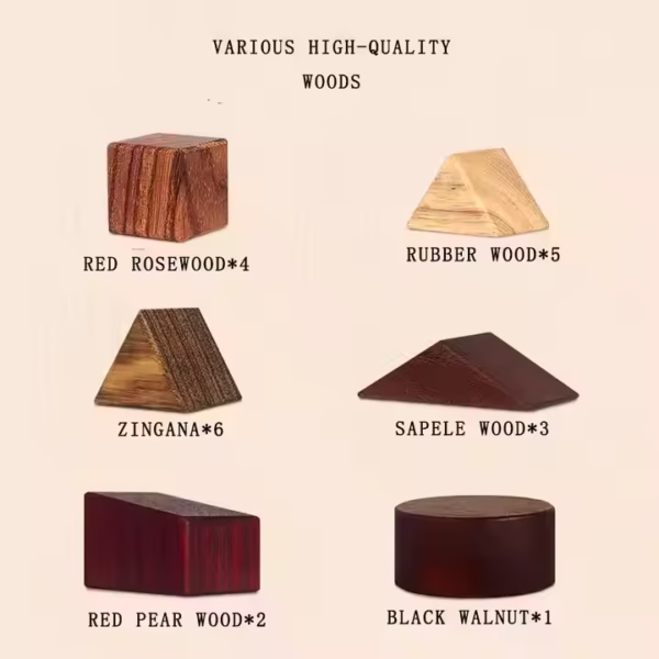 Fraction Puzzle - Natural Wood - Image 3