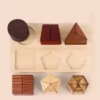 Fraction Puzzle - Natural Wood - Image 2