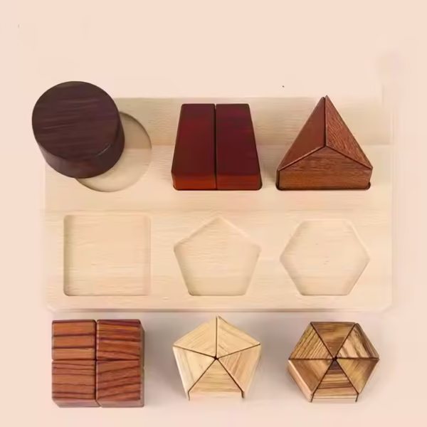 Fraction Puzzle - Natural Wood - Image 2